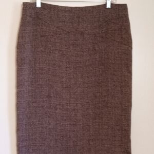 NY&CO 7th Ave Suiting Collection brown/tan lightweight tweed skirt
